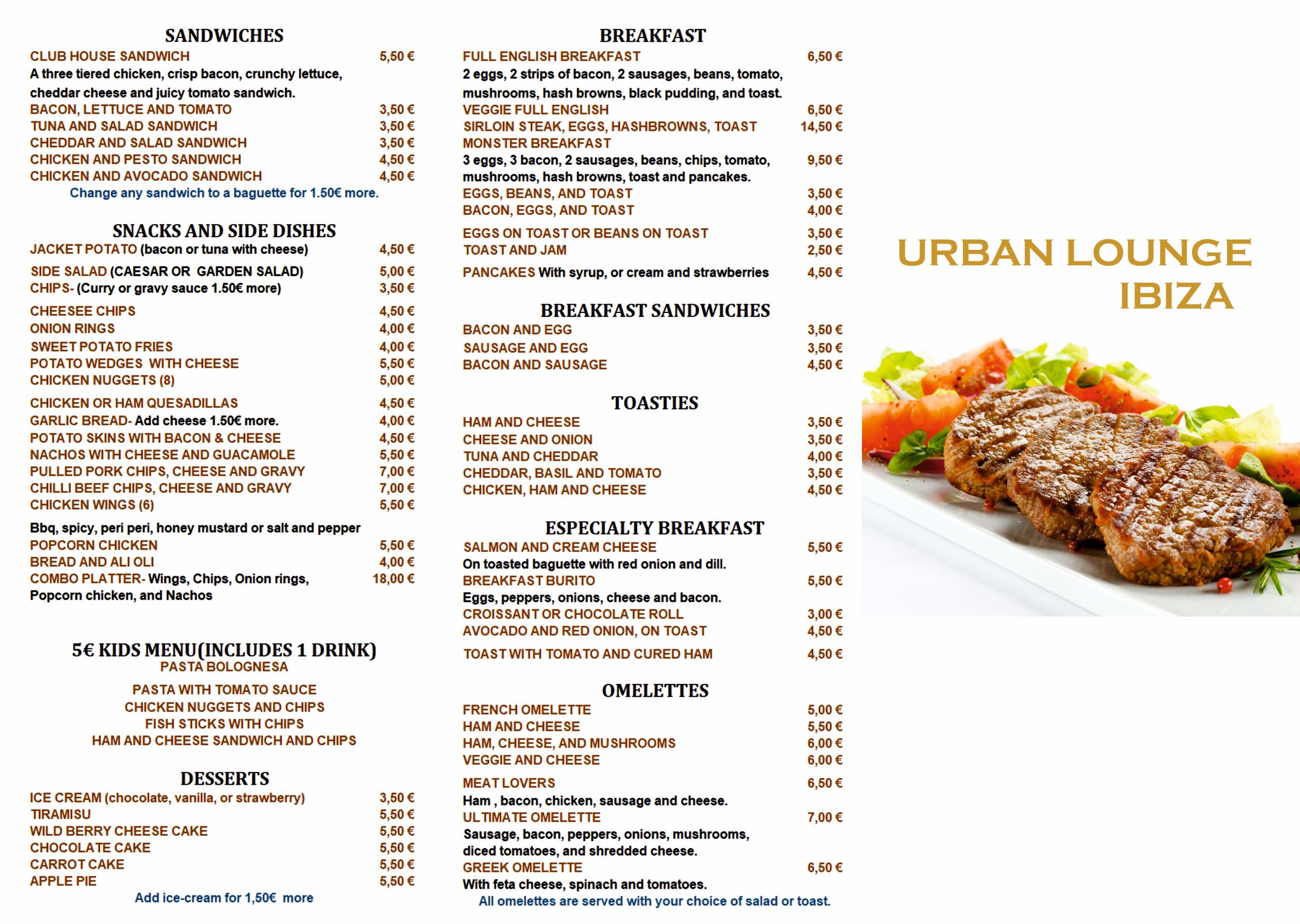 Carta de Urban Lounge Ibiza — página 4